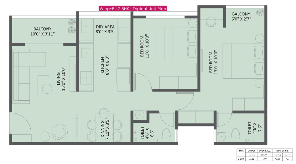 Ravima-Codename-Royale-Wing-A-2-BHK-Typical-Unit-Plan