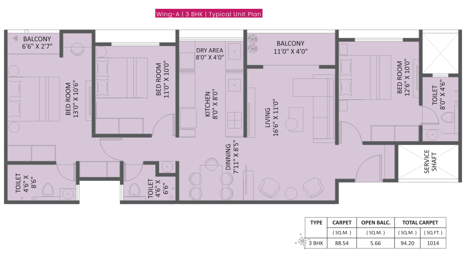 Ravima-Codename-Royale-Wing-A-3-BHK-Typical-Unit-Plan